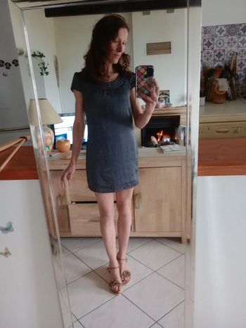 Robe 34 anthracite satinée c76