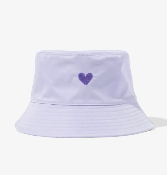Magnifique chapeau bob lilas cœur réversible neuf - photo numéro 4