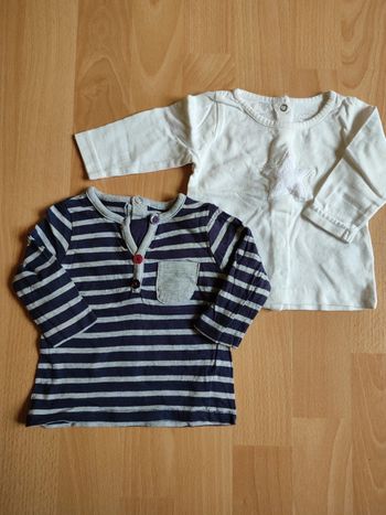 Lot 2 t-shirts manches longues LH et TAO en 3M