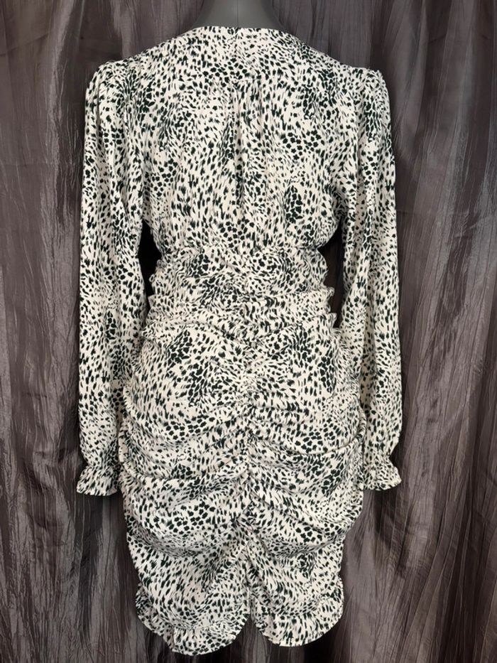 Belle robe de cocktail taille haute froncée avant et arrière neuve L/40 - photo numéro 2