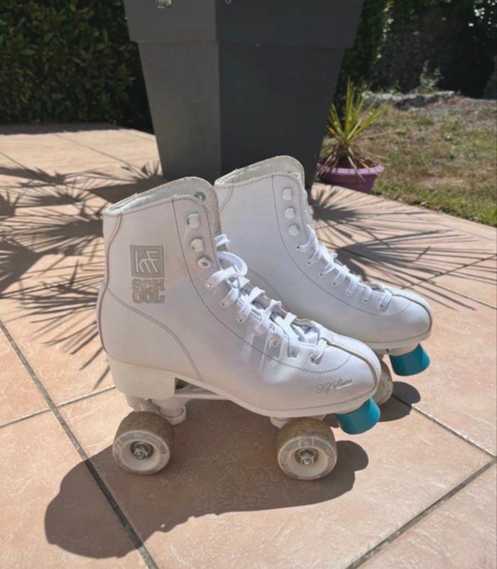 Patin à roulette blanc taille 40 de chez Amazon en bon état - photo numéro 7