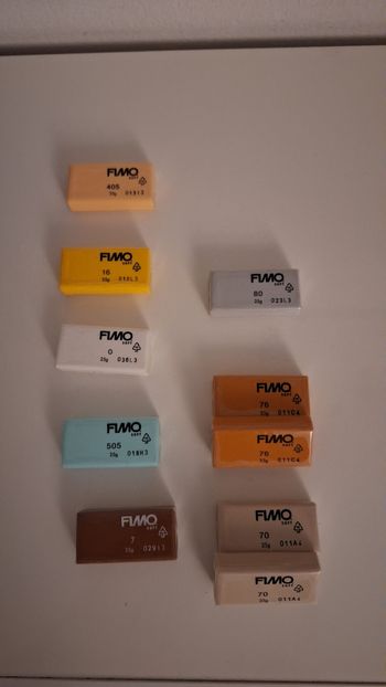 Lot de 10 mini pains pâte fimo soft