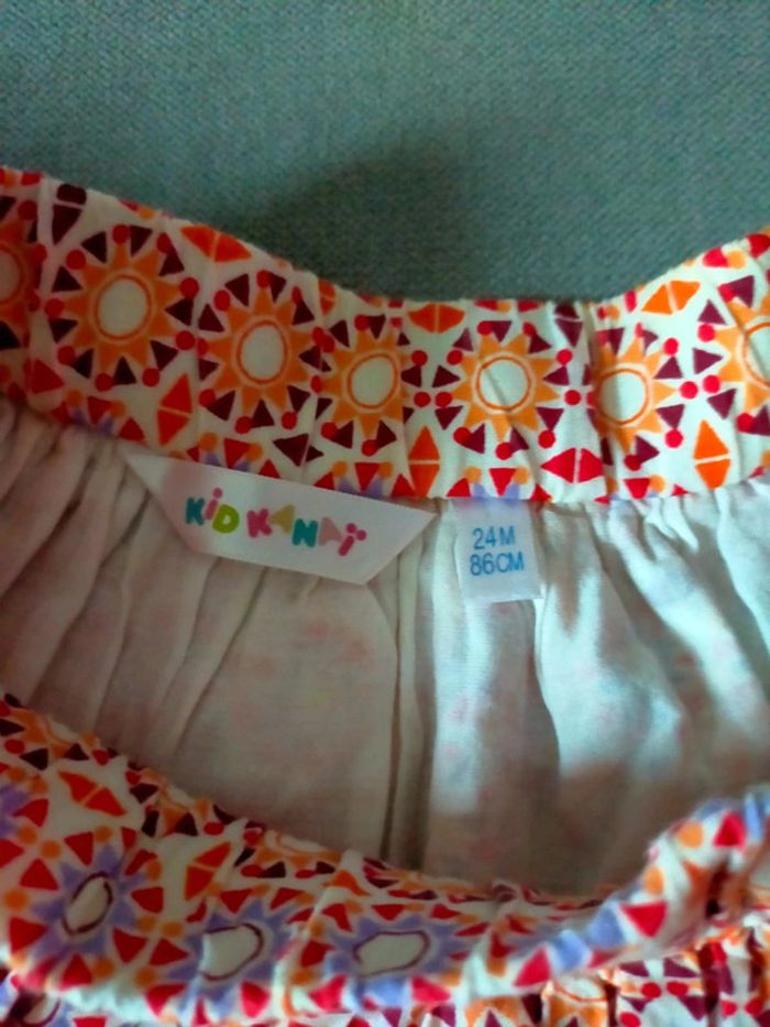Jupe fille 23 mois – Kid Kanpi – Motifs colorés & dentelle - photo numéro 4