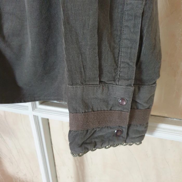 chemise velours kaki - photo numéro 2