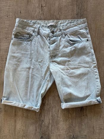 Short en jean homme clair