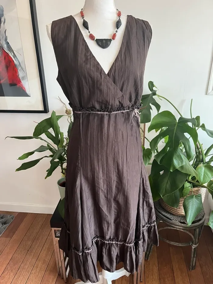 Robe longue et chic sans manches taille 46 mariage cérémonie fête - photo numéro 4