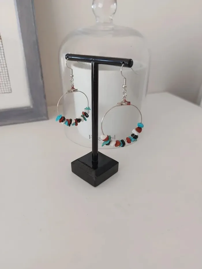 Boucles d'oreilles pierres naturelles