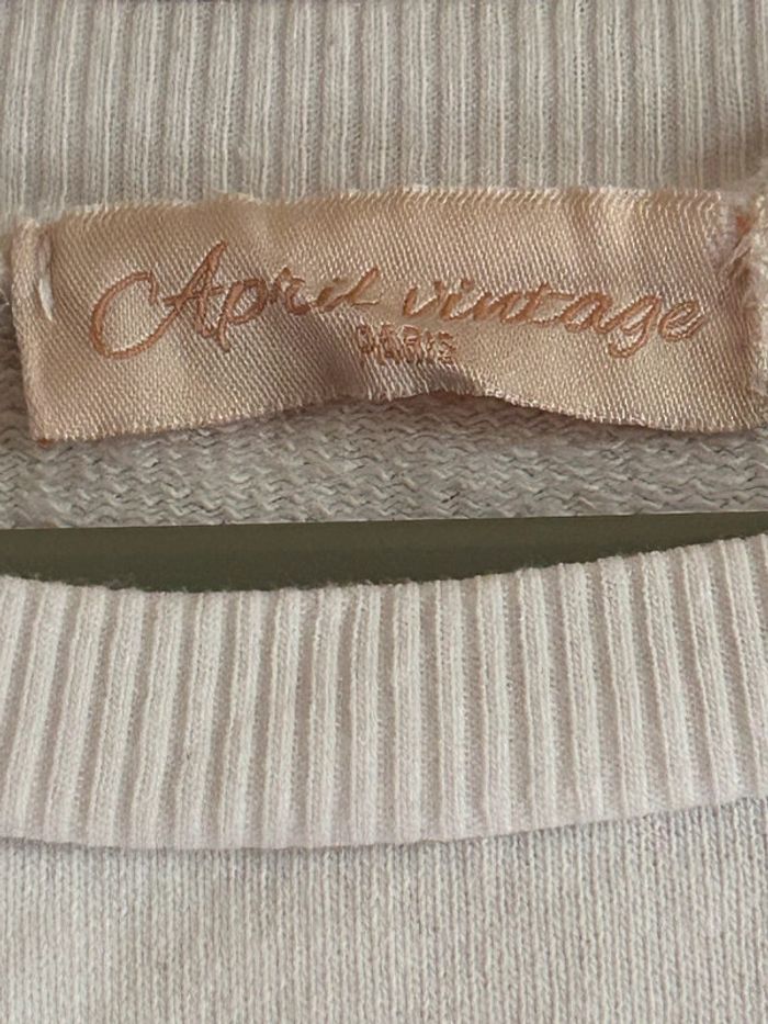 Sweat blanc April Vintage taille unique - photo numéro 3