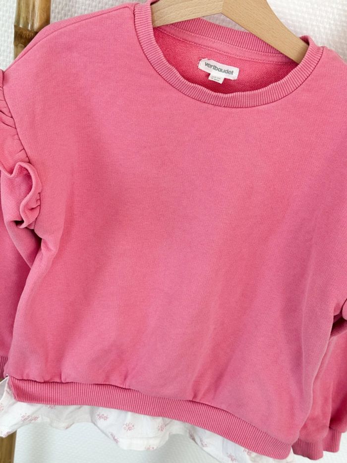 Sweat-shirt, pull rose Vertbaudet Taille 6 ans - photo numéro 2