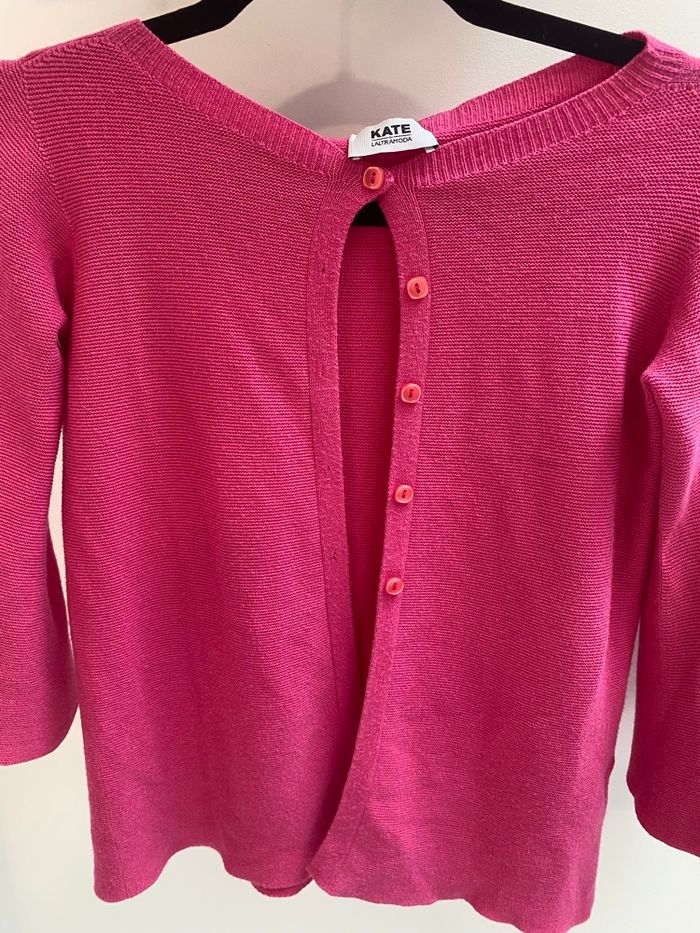 Gilet léger à bouton taille 36 rose Kate by ultra moda en TBE - photo numéro 6