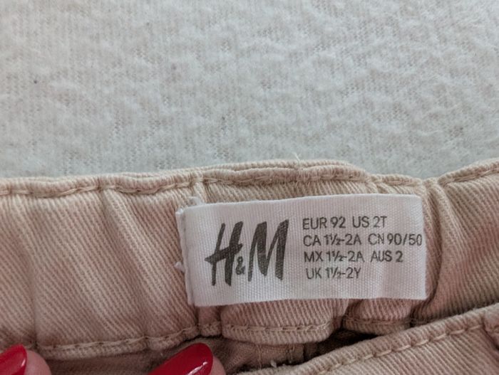 Short denim beige à dentelle - 92 - H&M - photo numéro 7