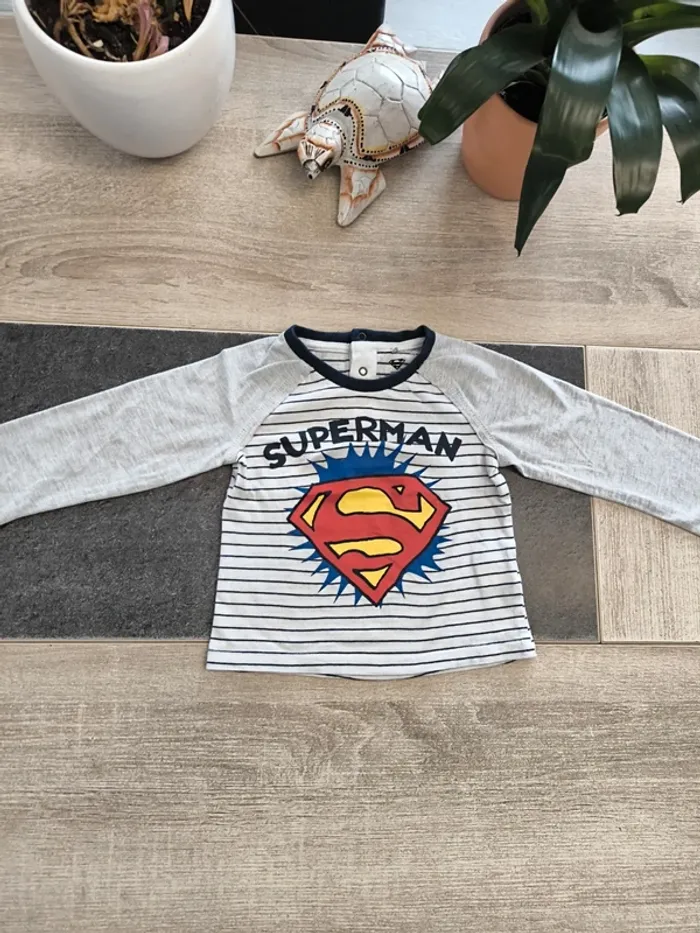 Tee-shirt garçon ml 18 mois Superman - photo numéro 2