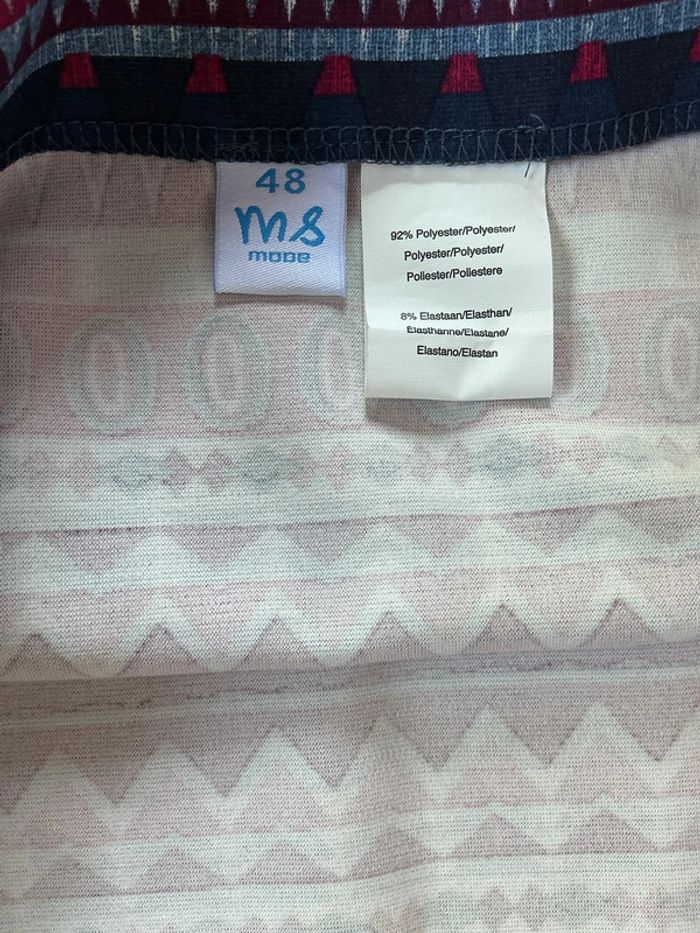 Jupe droite à motifs taille élastique MS Mode 48 - photo numéro 6