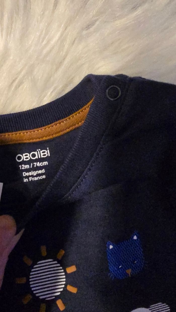 (Neufs non portés) 🏷🏷🥰😍 superbe ensemble teeshirt ml et pantalon molleton et molletonné 12mois Garçon 😍🥰💙 - photo numéro 6