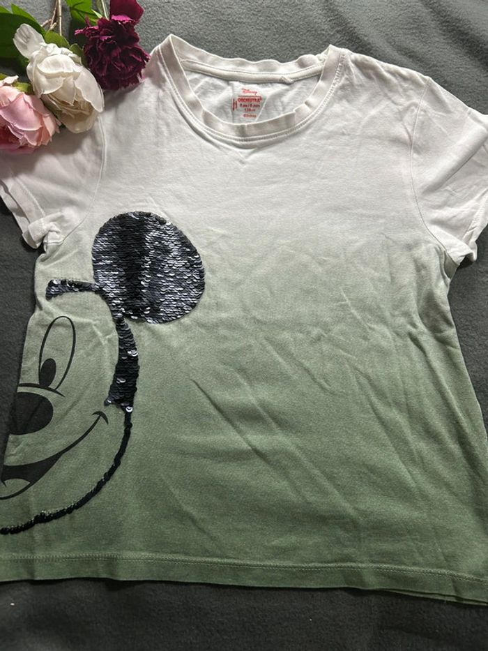 T-shirt Mickey à sequin garçon