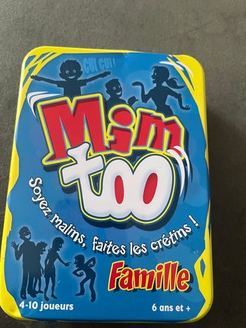 Jeu mim too famille cocktail games