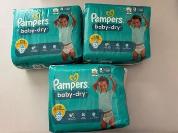 84 couches Pampers baby dry taille 8