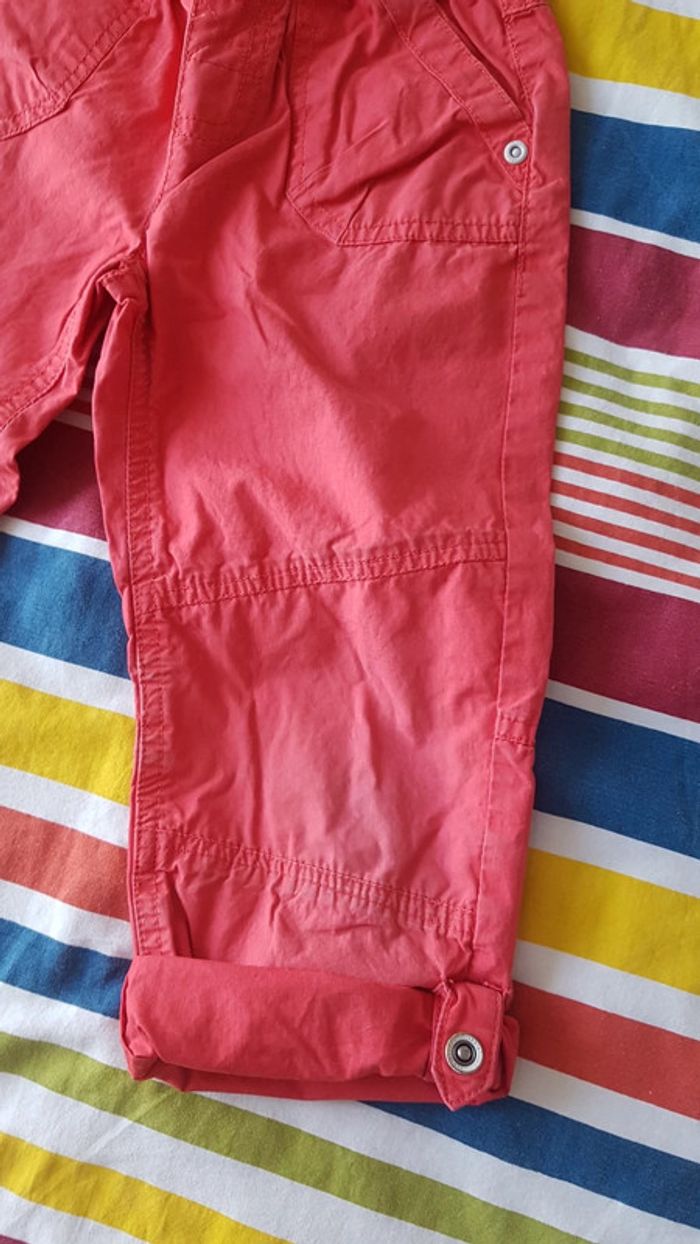 Pantalon été pantacourt  5 ans rouge verbaudet - photo numéro 5