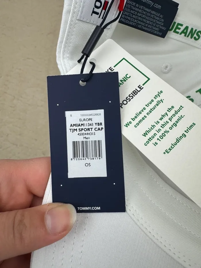 Casquette Tommy Hilfiger Blanche Logo Brodé Neuve - photo numéro 6