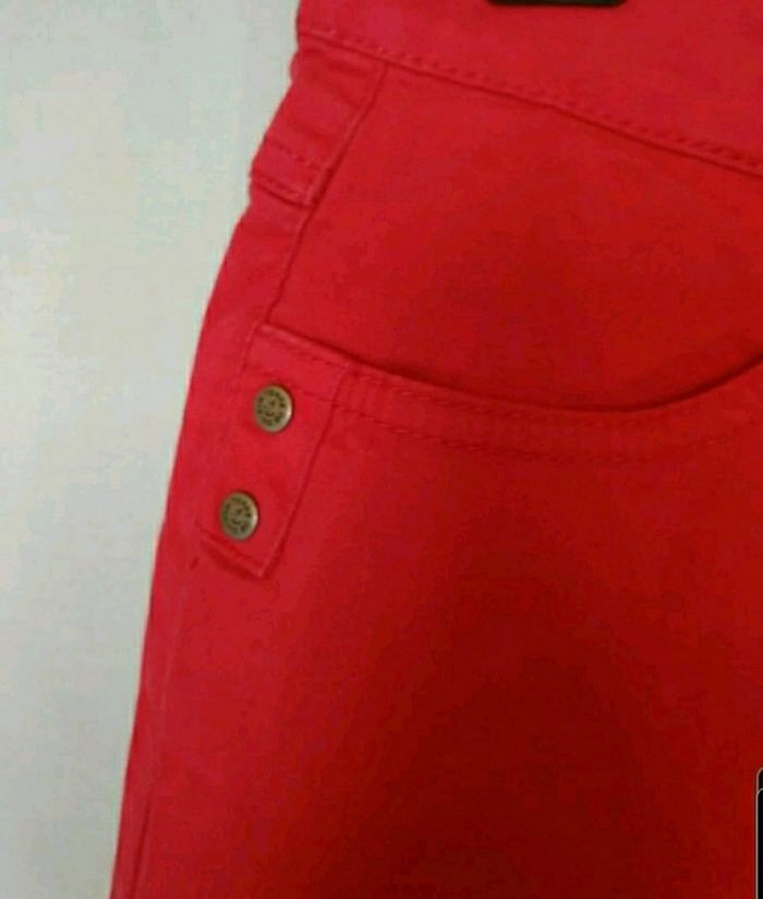 Jeans 7/8e Rouge femme Terre de Marins 36 - photo numéro 3