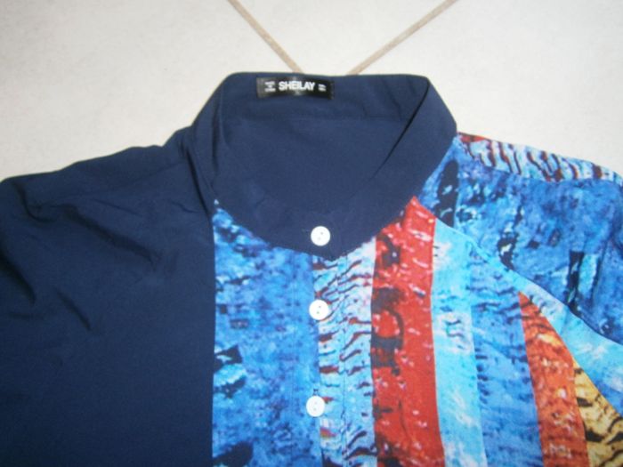 Chemisier ML marine SHEILAY Taille L - photo numéro 2