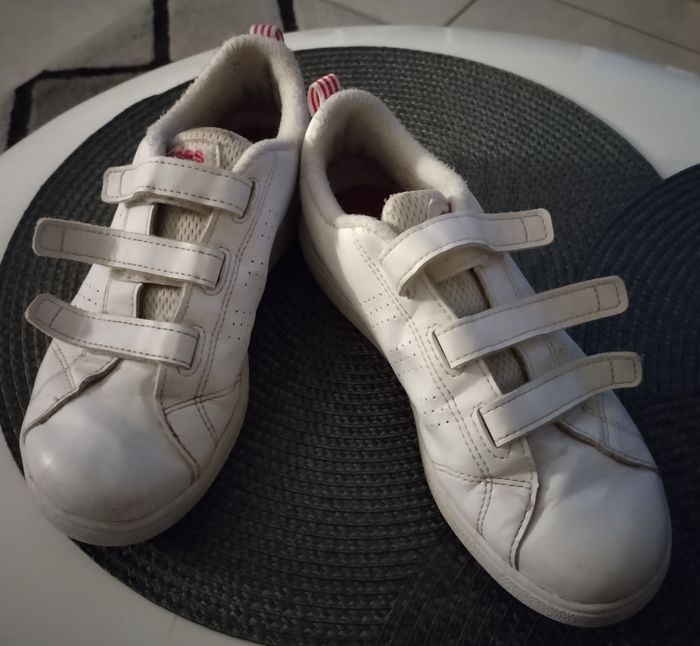 Baskets blanche "Adidas" en cuir - photo numéro 6