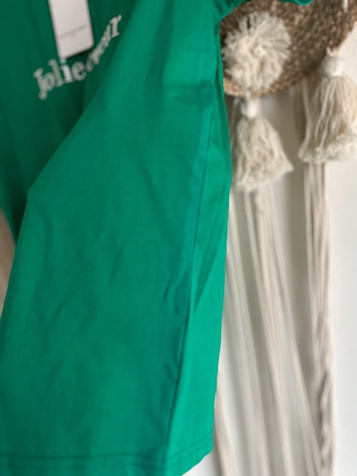 T-shirt vert "Jolie coeur" taille L - photo numéro 2