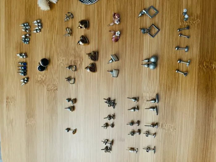 Lot de boucles d’oreilles et piercings - photo numéro 4