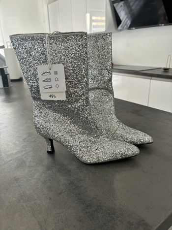 Bottes argentés pailletées