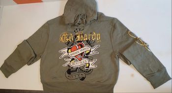 Hoodie court femme Ed Hardy – chaud, coupe crop