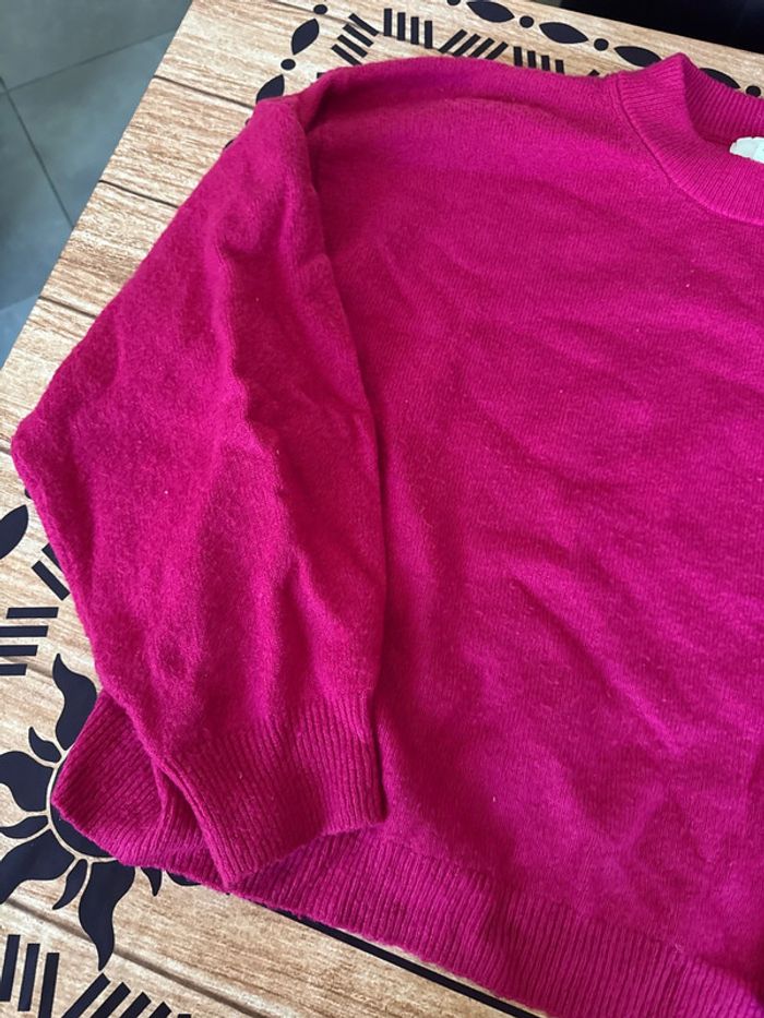 Pull rose fuchsia femme - photo numéro 4