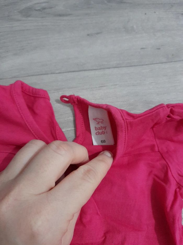 Tee shirt manches longues rose - photo numéro 2