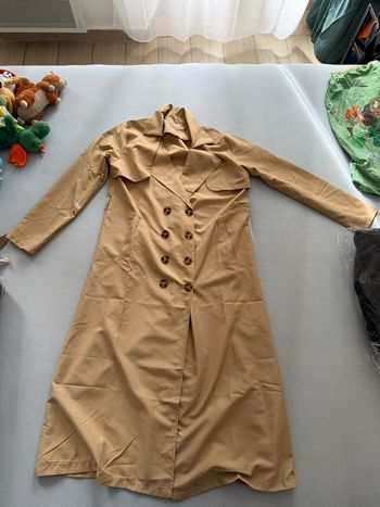 Trench-coat beige mi-long femme 