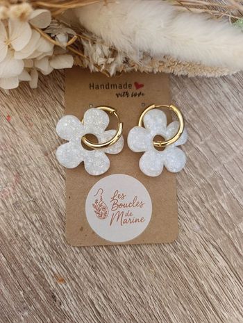 Boucles d'oreilles en résine 