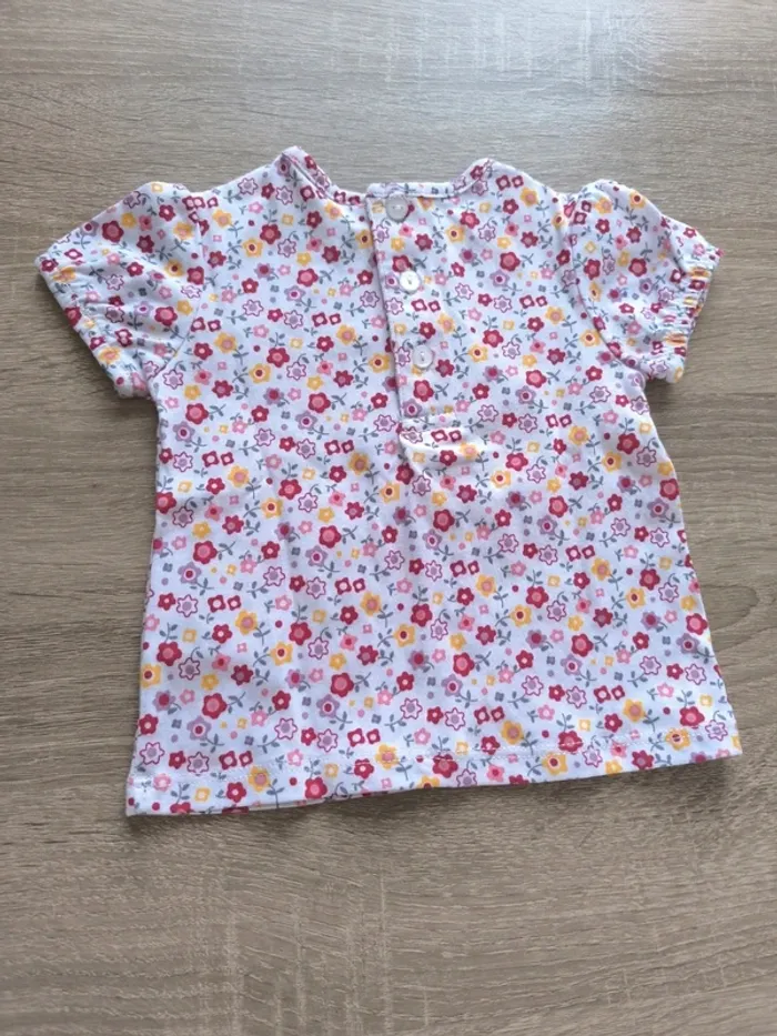 Tee shirt fleuri plus 6 mois - photo numéro 3