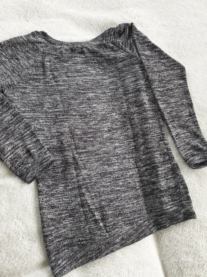 T-shirt manches 3/4 fille gris XS - photo numéro 7