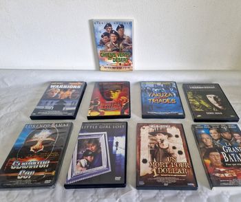 Lot de 9 dvd , film action / guerre