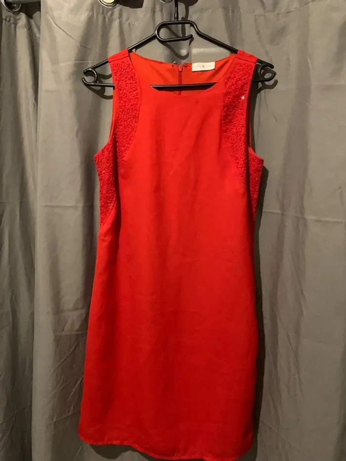 robe midi corail - photo numéro 3