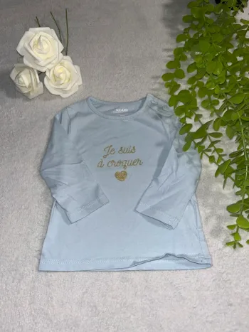 Très beau tee shirt à longue manche bébé fille