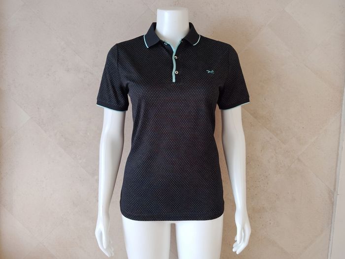 polo noir avec pois turquoise Taille 38 Brax Golf Mixte