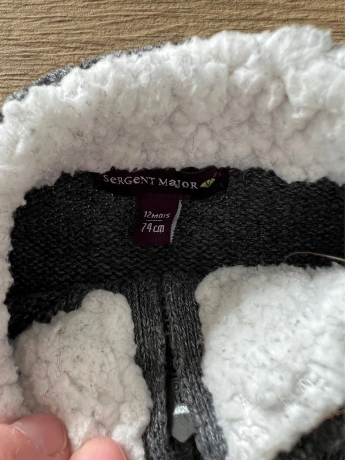 Gilet zippé chaud 12 mois Sergent Major - photo numéro 3