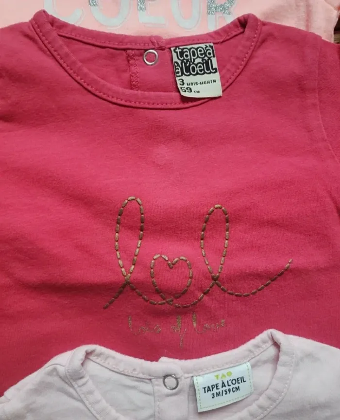 Lot de maillot manches longues 3mois - photo numéro 4