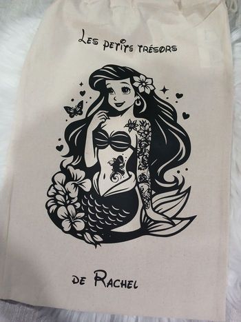 Sac pochon personnalisé enfant petite sirène