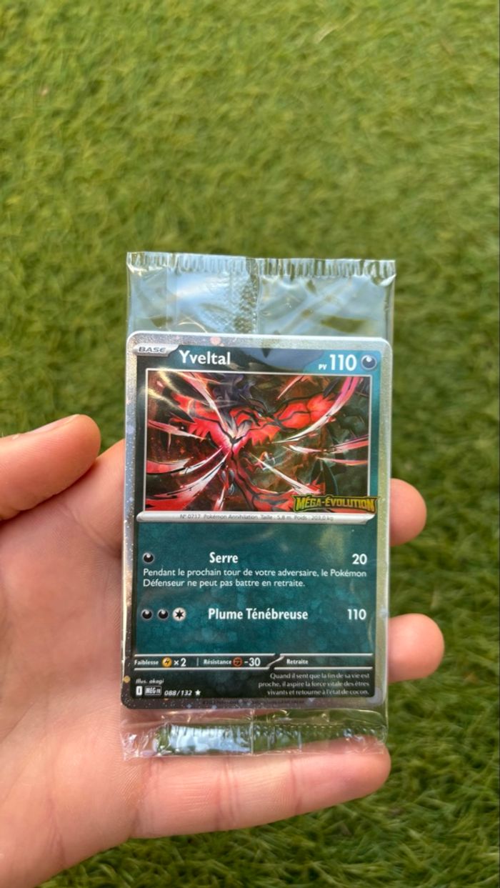 Lot de trois cartes Yveltal 088/132 STAMP me01 Mega évolution Pokémon - photo numéro 2