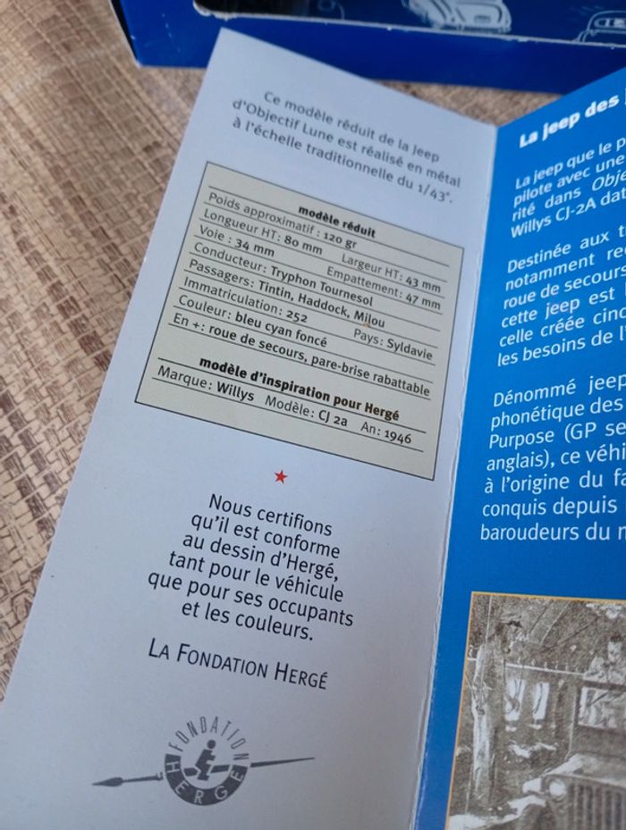 En voiture Tintin objectif Lune Hergé moulinsart 2001 - photo numéro 3