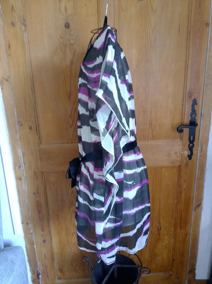 Robe/Tunique blanche, noire et violette neuve Mermaid - photo numéro 3