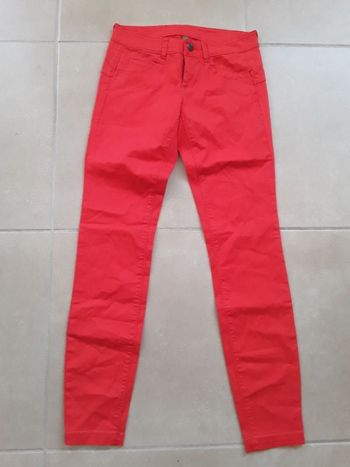 Pantalon rouge femme 36 BENETTON NEUF