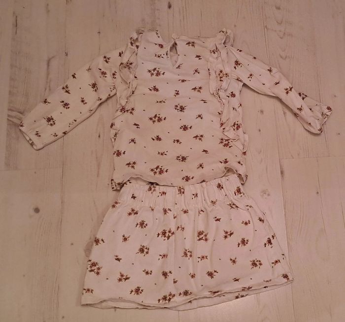 Ensemble fleuri bébé fille - photo numéro 2