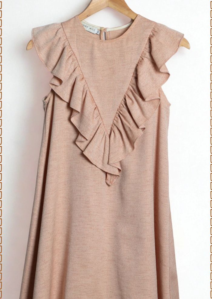 Robe rose poudré coupe évasée Janne Mill taille 36 - photo numéro 4