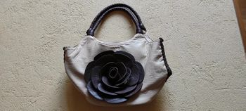 Petit sac fleur marron
